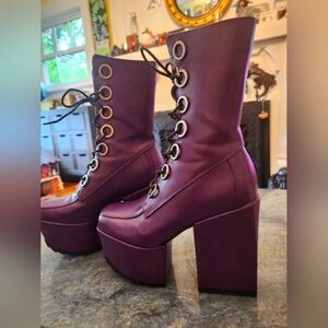 Purple Lamoda Platform Boots
